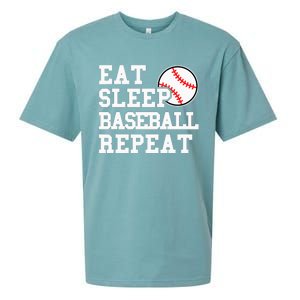 Eat Sleep Baseball Repeat Funny Baseball Lover Sueded Cloud Jersey T-Shirt