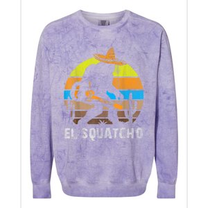 El Squatcho Bigfoot Sasquatch Colorblast Crewneck Sweatshirt