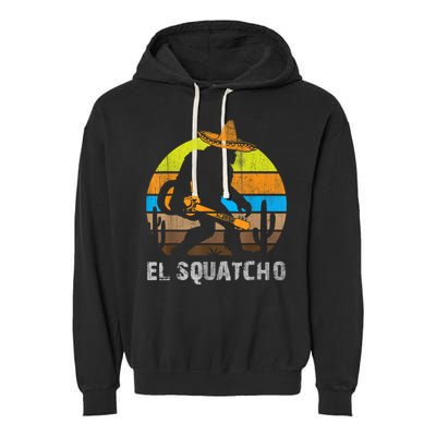 El Squatcho Bigfoot Sasquatch Garment-Dyed Fleece Hoodie