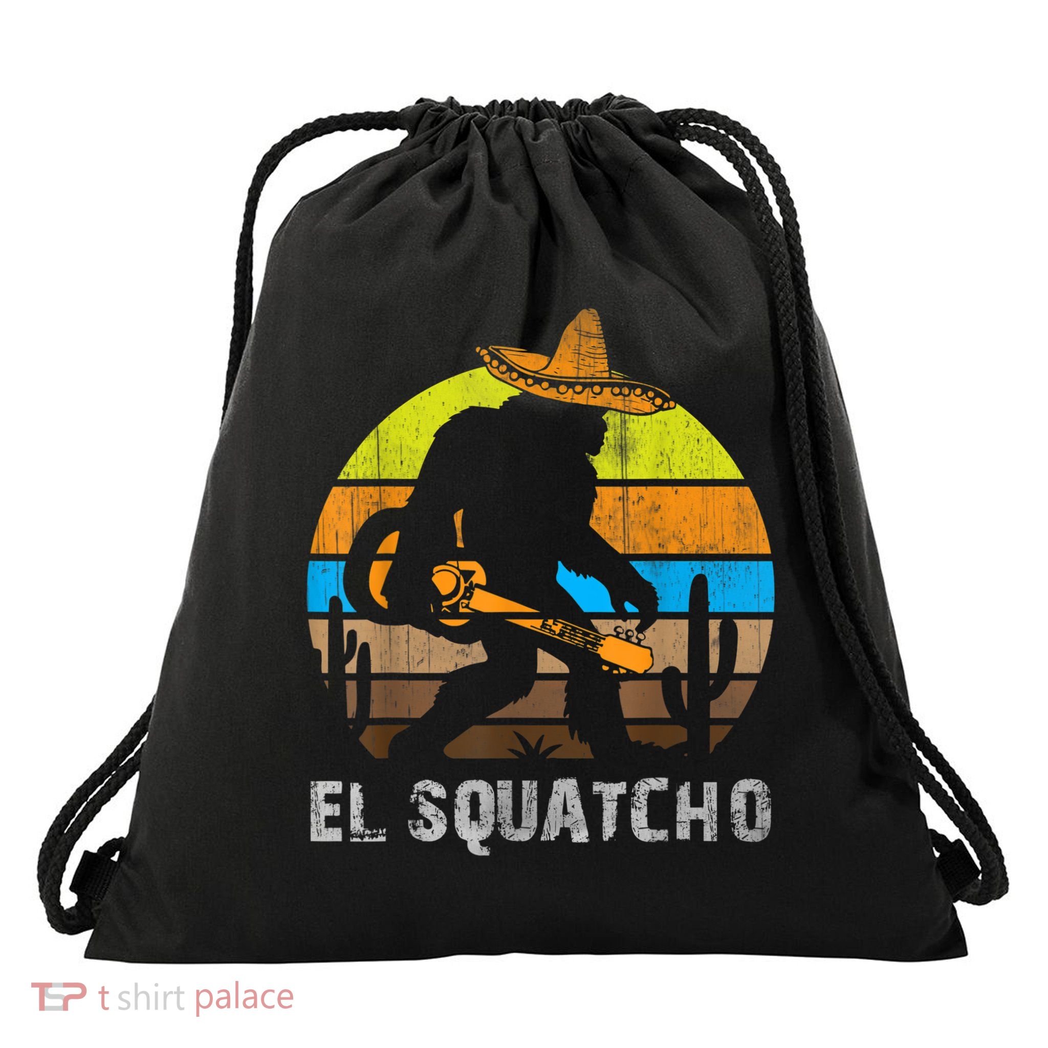 El Squatcho Bigfoot Sasquatch Drawstring Bag