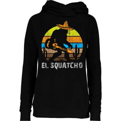 El Squatcho Bigfoot Sasquatch Womens Funnel Neck Pullover Hood