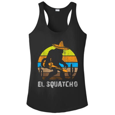 El Squatcho Bigfoot Sasquatch Ladies PosiCharge Competitor Racerback Tank