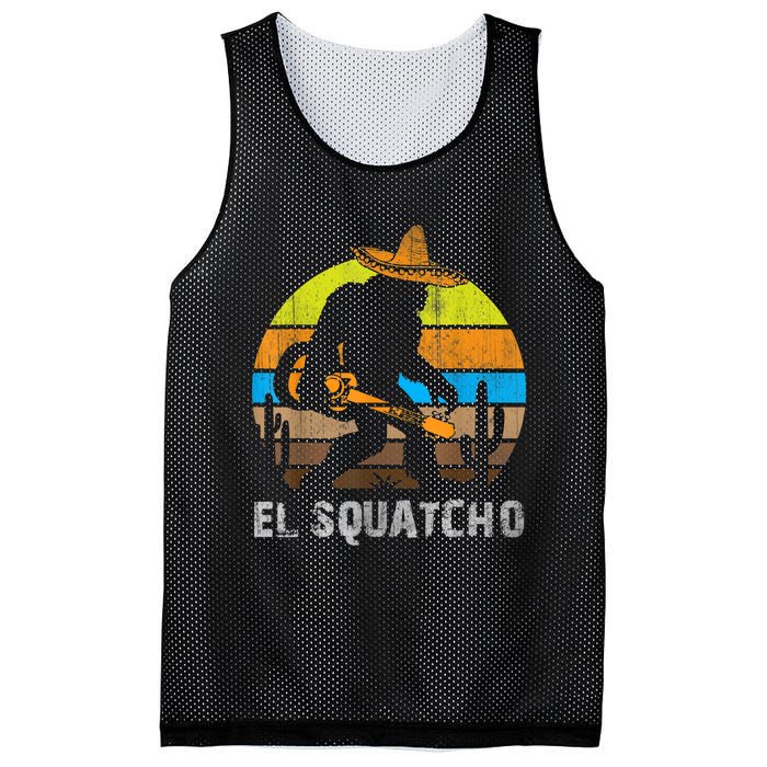 El Squatcho Bigfoot Sasquatch Mesh Reversible Basketball Jersey Tank