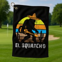 El Squatcho Bigfoot Sasquatch Golf Towel