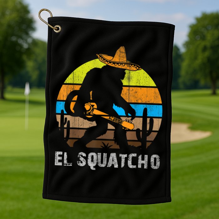 El Squatcho Bigfoot Sasquatch Golf Towel