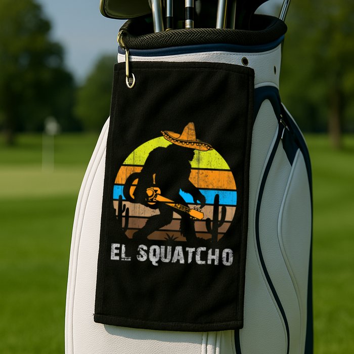 El Squatcho Bigfoot Sasquatch Golf Towel