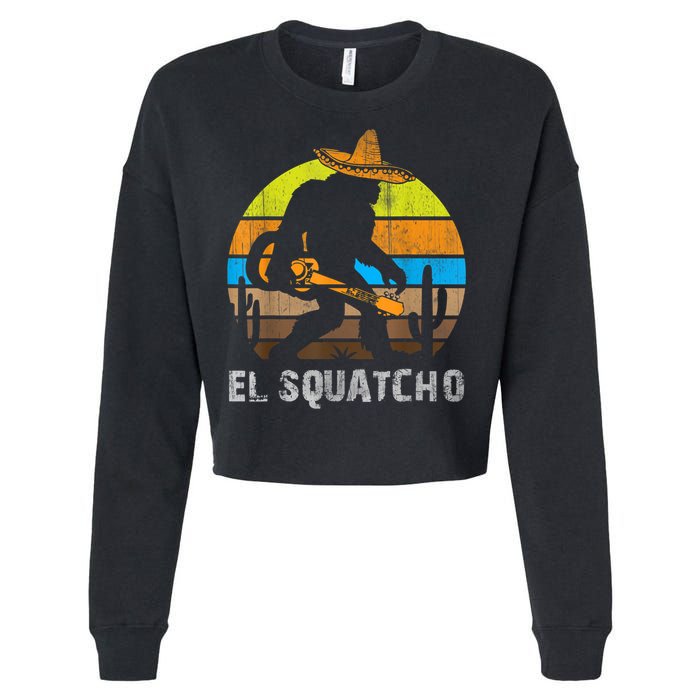 El Squatcho Bigfoot Sasquatch Cropped Pullover Crew