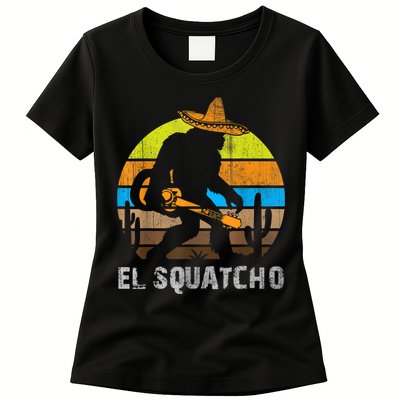 El Squatcho Bigfoot Sasquatch Womens T-Shirt