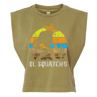 El Squatcho Bigfoot Sasquatch Garment-Dyed Women's Muscle Tee