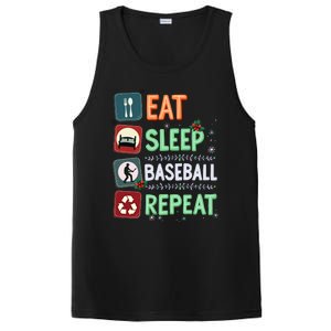 Eat Sleep Baseball Repeat Christmas Baseball Player Xmas Cute Gift PosiCharge Competitor Tank