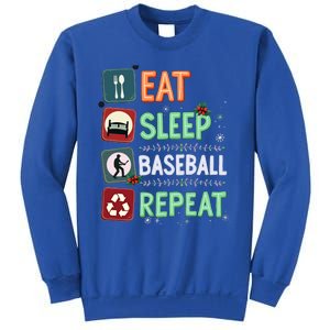 Eat Sleep Baseball Repeat Christmas Baseball Player Xmas Cute Gift Sweatshirt