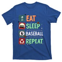 Eat Sleep Baseball Repeat Christmas Baseball Player Xmas Cute Gift T-Shirt