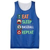 Eat Sleep Baseball Repeat Christmas Baseball Player Xmas Cute Gift Mesh Reversible Basketball Jersey Tank