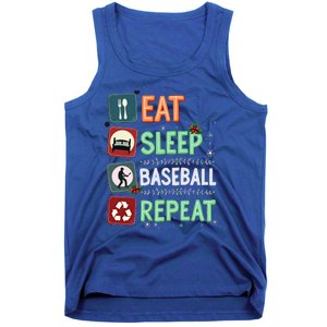 Eat Sleep Baseball Repeat Christmas Baseball Player Xmas Cute Gift Tank Top