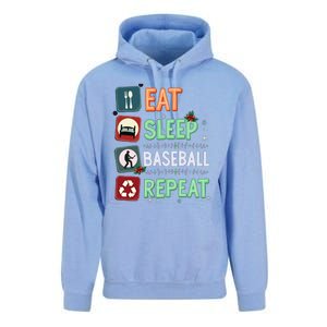 Eat Sleep Baseball Repeat Christmas Baseball Player Xmas Cute Gift Unisex Surf Hoodie