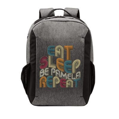 Eat Sleep Be Pamela Repeat Funny Groovy Retro Pamela Vector Backpack