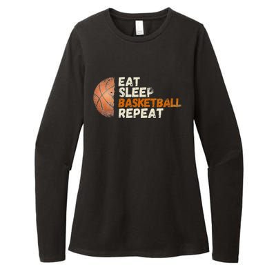 Eat Sleep Basketball Repeat Fun Basketball Fans Womens CVC Long Sleeve Shirt