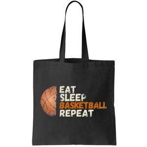 Eat Sleep Basketball Repeat Fun Basketball Fans Tote Bag