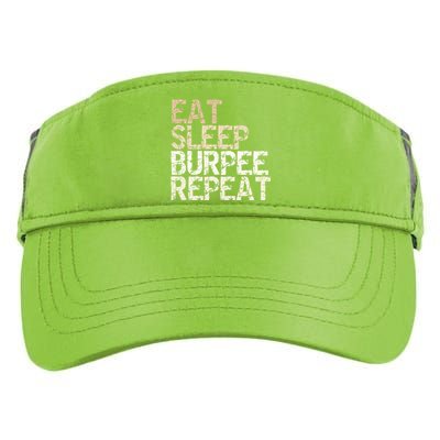 Eat Sleep Burpee Repeat Fitness Saying Outfit Gift Adult Drive Performance Visor