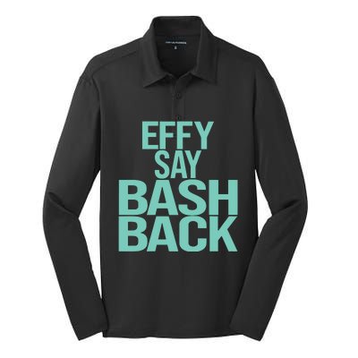 Effy Say Bash Back Silk Touch Performance Long Sleeve Polo