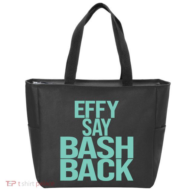 Effy Say Bash Back Zip Tote Bag