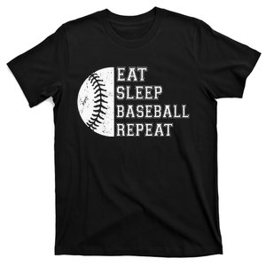 Eat Sleep Baseball Repeat Baseball Player Funny Baseball T-Shirt