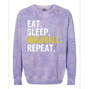 Eat Sleep Baseball Repeat Gift Cool Gift Colorblast Crewneck Sweatshirt