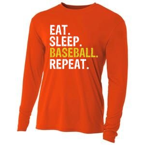 Eat Sleep Baseball Repeat Gift Cool Gift Cooling Performance Long Sleeve Crew