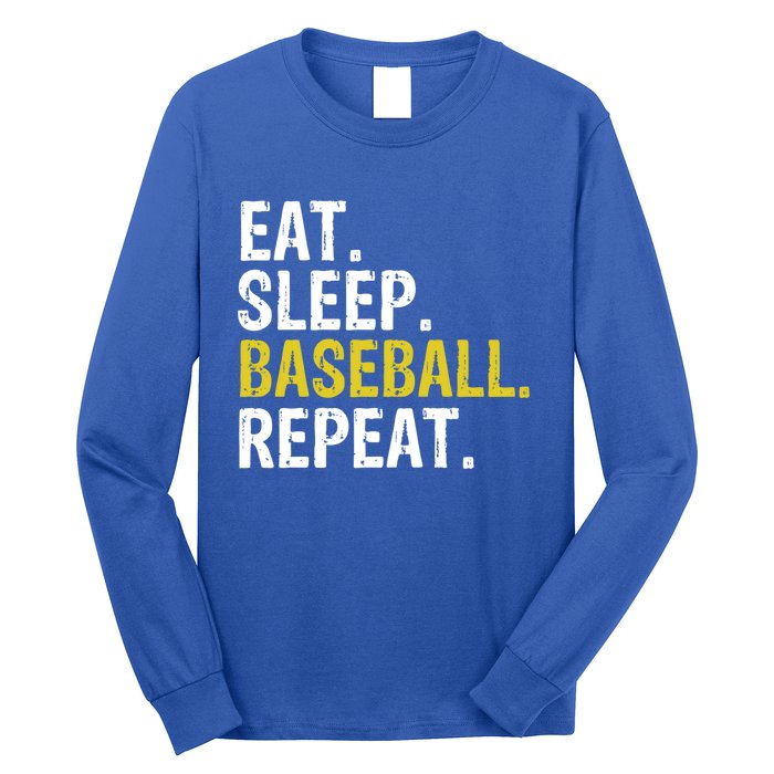 Eat Sleep Baseball Repeat Gift Cool Gift Long Sleeve Shirt