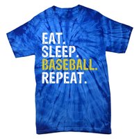 Eat Sleep Baseball Repeat Gift Cool Gift Tie-Dye T-Shirt