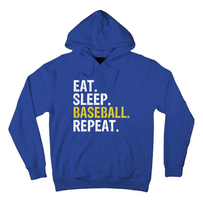 Eat Sleep Baseball Repeat Gift Cool Gift Tall Hoodie