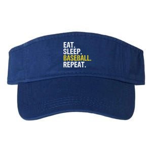 Eat Sleep Baseball Repeat Gift Cool Gift Valucap Bio-Washed Visor