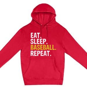 Eat Sleep Baseball Repeat Gift Cool Gift Premium Pullover Hoodie