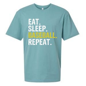 Eat Sleep Baseball Repeat Gift Cool Gift Sueded Cloud Jersey T-Shirt