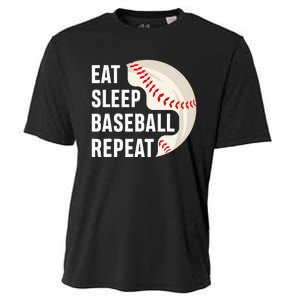 EAT SLEEP BASEBALL REPEAT Baseball Player Cooling Performance Crew T-Shirt