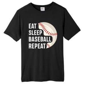 EAT SLEEP BASEBALL REPEAT Baseball Player Tall Fusion ChromaSoft Performance T-Shirt