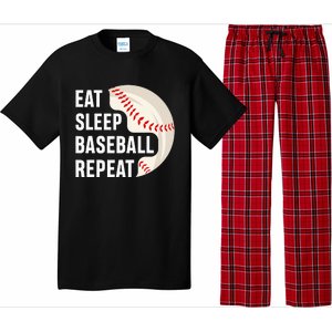 EAT SLEEP BASEBALL REPEAT Baseball Player Pajama Set