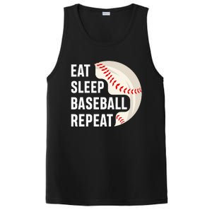 EAT SLEEP BASEBALL REPEAT Baseball Player PosiCharge Competitor Tank