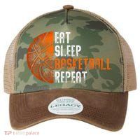 Eat Sleep Basketball Repeat Adults Basketball Legacy Tie Dye Trucker Hat