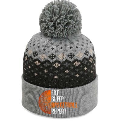 Eat Sleep Basketball Repeat Adults Basketball The Baniff Cuffed Pom Beanie