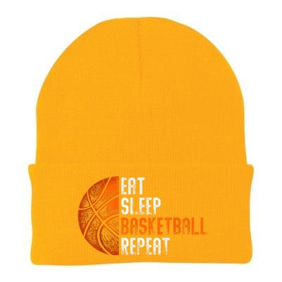 Eat Sleep Basketball Repeat Adults Basketball Knit Cap Winter Beanie