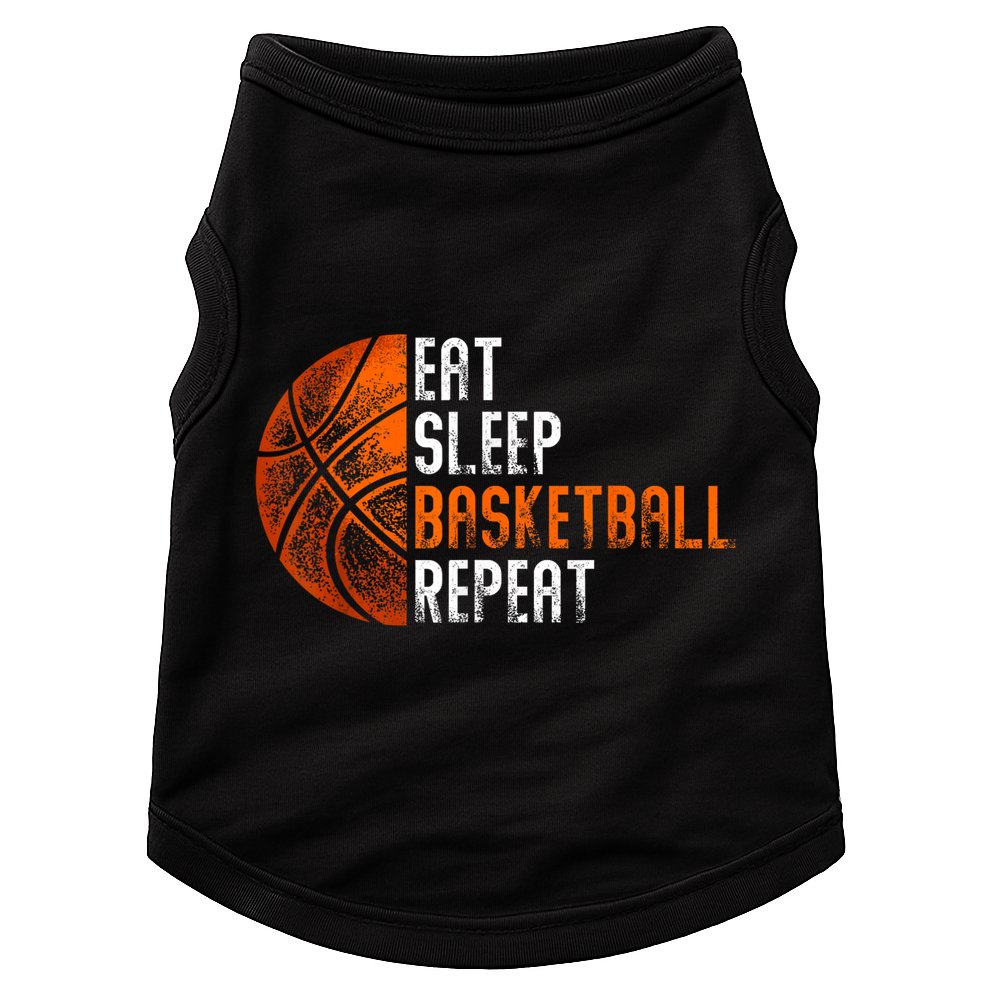 Eat Sleep Basketball Repeat Adults Basketball Doggie Tank