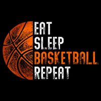 Eat Sleep Basketball Repeat Adults Basketball Doggie Tank