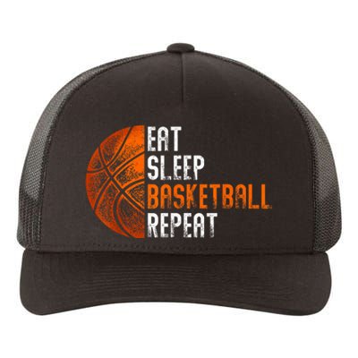 Eat Sleep Basketball Repeat Adults Basketball Yupoong Adult 5-Panel Trucker Hat