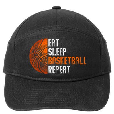 Eat Sleep Basketball Repeat Adults Basketball 7-Panel Snapback Hat