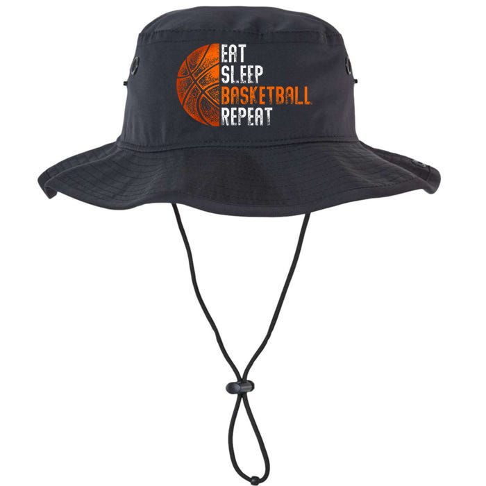 Eat Sleep Basketball Repeat Adults Basketball Legacy Cool Fit Booney Bucket Hat