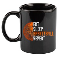 Eat Sleep Basketball Repeat Adults Basketball 11oz C Handle Ceramic Mug