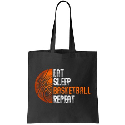 Eat Sleep Basketball Repeat Adults Basketball Tote Bag