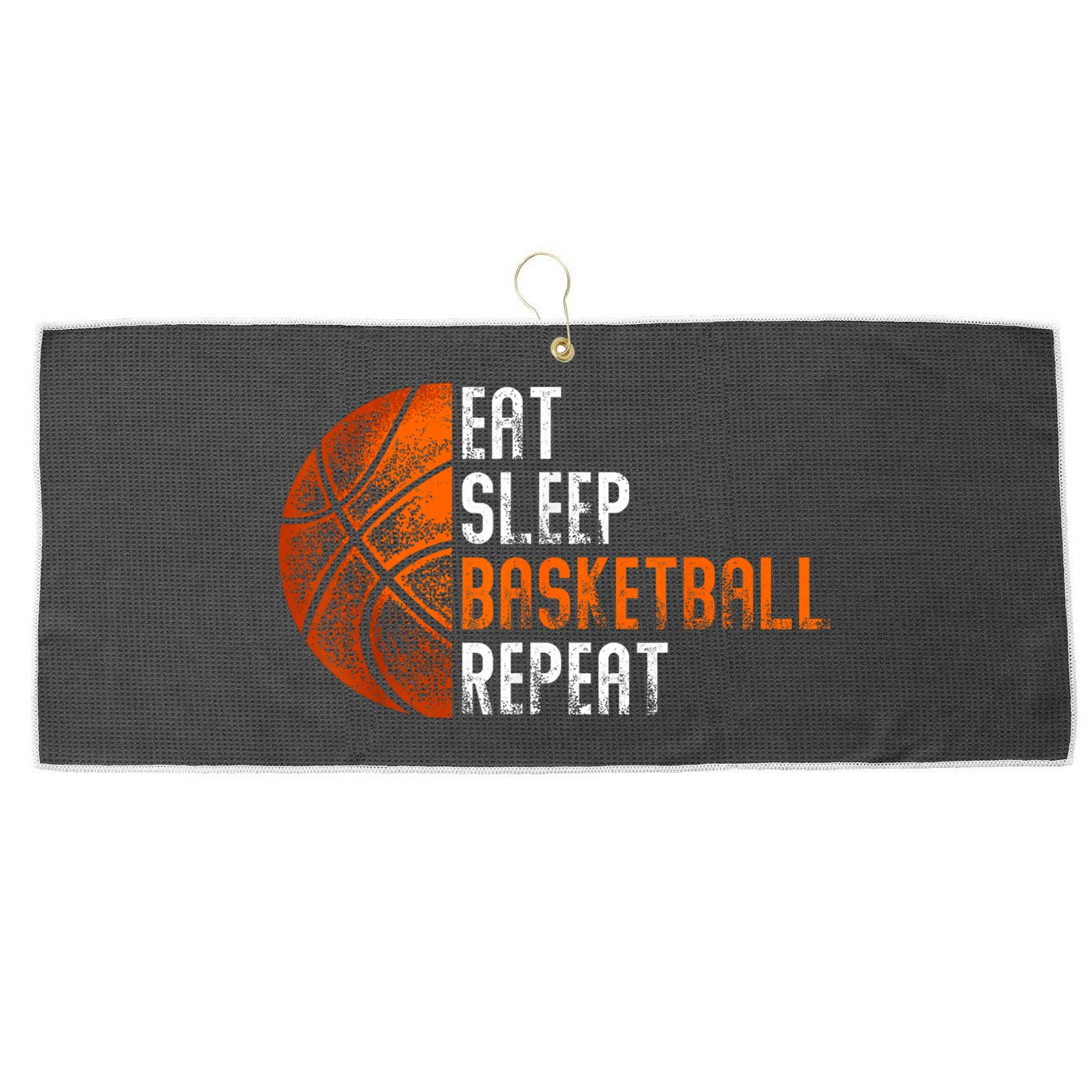 Eat Sleep Basketball Repeat Adults Basketball Large Microfiber Waffle Golf Towel