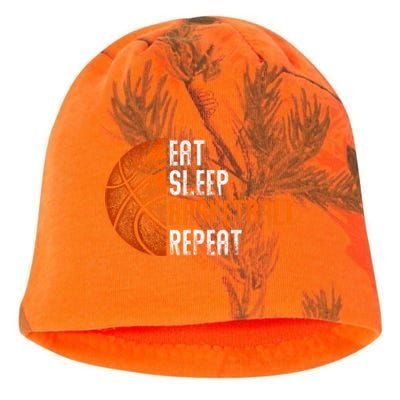 Eat Sleep Basketball Repeat Adults Basketball Kati - Camo Knit Beanie